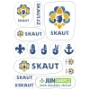 Samolepky SKAUT arch bílý