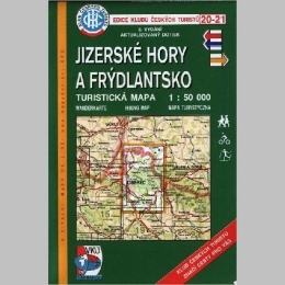 Jizerské Hory a Frýdlansko - mapa  KČT 20-21