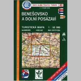 Benešovsko a Dolní posázaví - mapa  KČT 40