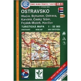 Ostravsko - mapa  KČT 61-62