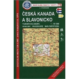 Česká Kanada a Slavonicko - mapa KČT 78