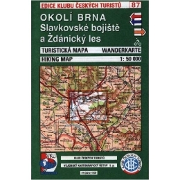 Okolí Brna - Slavkovské bojiště a Ždánický les - mapa KČT 87