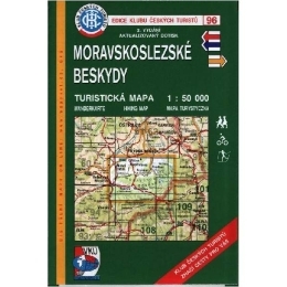 Moravskoslezské Beskydy - mapa KČT 96